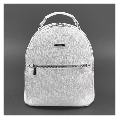 Шкіряний жіночий міні-рюкзак Kylie білий флотар BlankNote (BN-BAG-22-white) фото №8