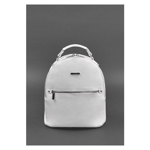 Шкіряний жіночий міні-рюкзак Kylie білий флотар BlankNote (BN-BAG-22-white) фото №2