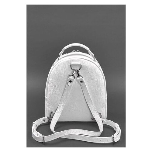 Шкіряний жіночий міні-рюкзак Kylie білий флотар BlankNote (BN-BAG-22-white) фото №4