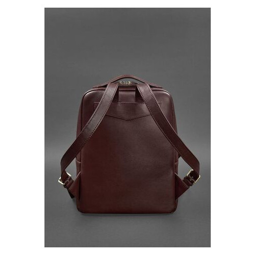 Шкіряний жіночий рюкзак на блискавці Cooper бордовий BlankNote (BN-BAG-19-vin) фото №4