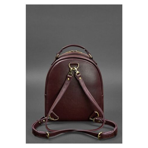 Шкіряний жіночий міні-рюкзак Kylie Бордовий краст BlankNote (BN-BAG-22-vin) фото №4