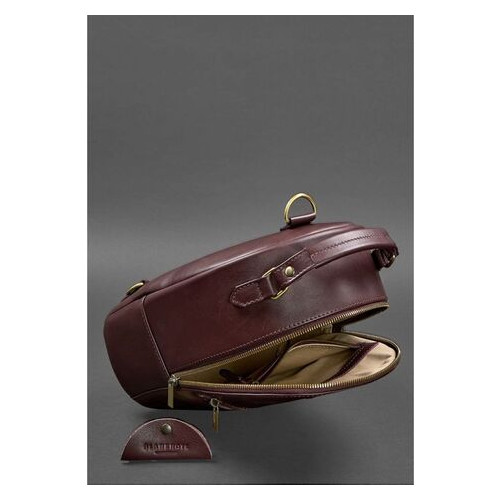 Шкіряний жіночий міні-рюкзак Kylie Бордовий краст BlankNote (BN-BAG-22-vin) фото №5