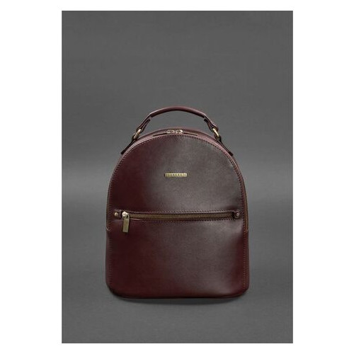 Шкіряний жіночий міні-рюкзак Kylie Бордовий краст BlankNote (BN-BAG-22-vin) фото №2