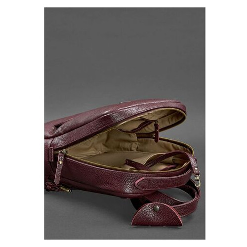 Шкіряний жіночий рюкзак на блискавці Cooper марсала флотар BlankNote (BN-BAG-19-marsala) фото №4