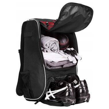 Спортивний рюкзак 22L Amazon Basics чорний з бордовим фото №4