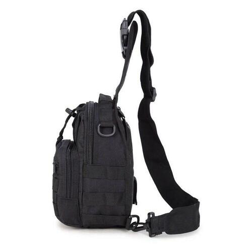 Тактическая военная сумка рюкзак Oxford 600D Black (77700706) фото №2