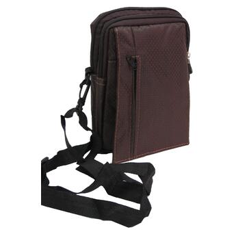 Невелика чоловіча сумка для носіння на плечі або коричневій ремені фото №3