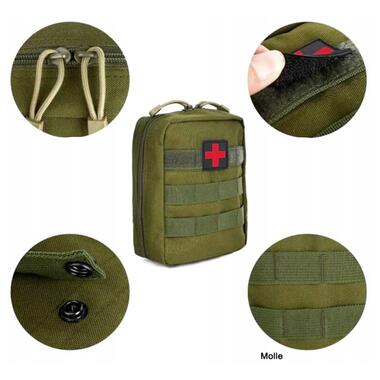 Тактична аптечка, армійська сумка для медикаментів хакі фото №7
