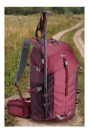 Туристичний, трекінговий, похідний рюкзак Crivit 25L бордовий фото №2