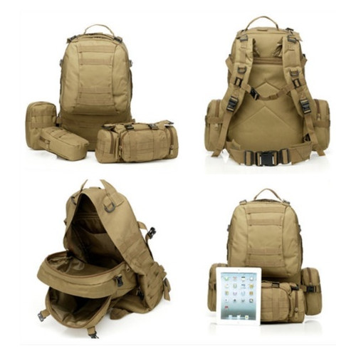 Рюкзак тактичний TactPro 55 л з підсумками койот (пісочний) (R000150) фото №2