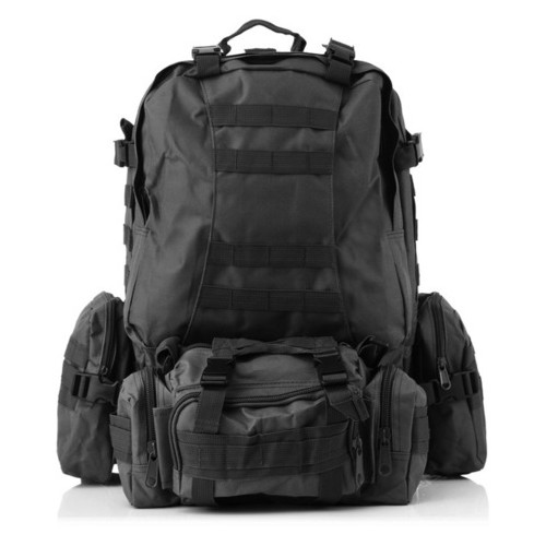Рюкзак тактичний TactPro 55 л із підсумками чорний (R000148) фото №1
