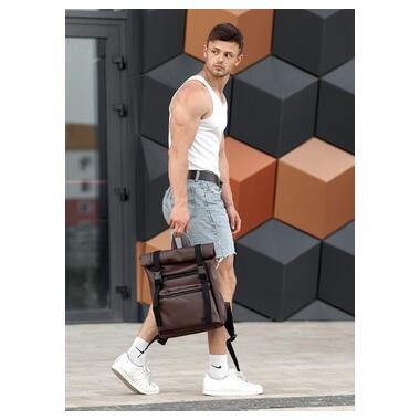 Чоловічий рюкзак ролл Sambag RollTop LTT шоколадний 24238020m
 фото №2