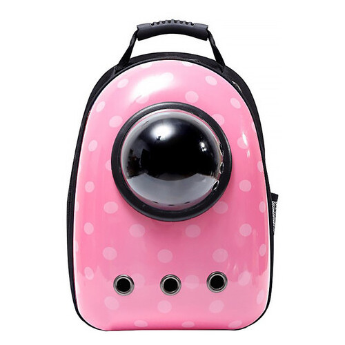 Рюкзак для переноски животных с иллюминатором CosmoPet для кошек и собак Pink фото №1
