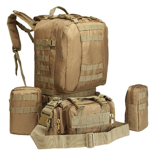 Рюкзак тактический с подсумками Kronos A08 50 л Песочный (gr_014541) фото №3
