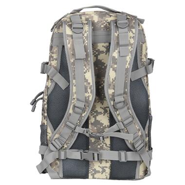 Рюкзак тактичний AOKALI Outdoor A57 36-55L (Camouflage ACU) камуфляжний військовий із сіткою для води фото №3