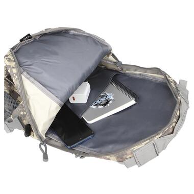 Рюкзак тактичний AOKALI Outdoor A57 36-55L (Camouflage ACU) камуфляжний військовий із сіткою для води фото №5