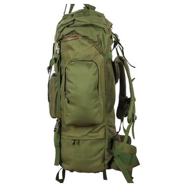 Великий тактичний, армійський рюкзак з дощовиком 65L Combat хакі фото №4