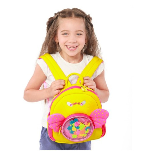 Дитячий рюкзак Nohoo Ангелочок Рожевий з жовтим (NH030Y) фото №4