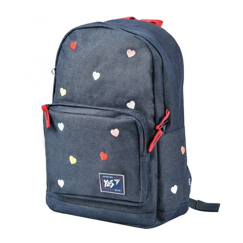 Шкільний рюкзак YES T-67 Hearts, синій 558279 фото №4