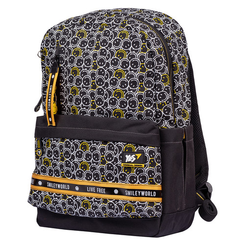 Шкільний рюкзак Yes TS-56 Smiley World.Black&;Yellow (554561) фото №3