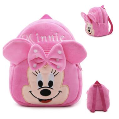 Дитячий рюкзак Мінні Маус Disney 21*20*6,5 рожевий плюшевий фото №1