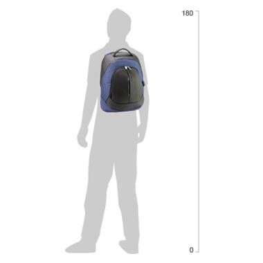 Рюкзак шкільний Optima 17.5 USB Techno унісекс 0.7 кг 16-25 л Синій (O96906-02) фото №3