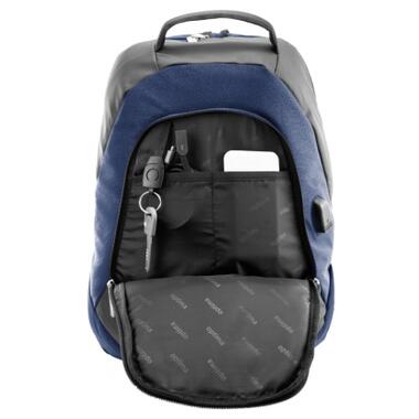 Рюкзак шкільний Optima 17.5 USB Techno унісекс 0.7 кг 16-25 л Синій (O96906-02) фото №2