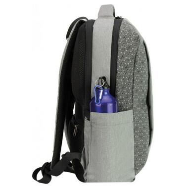 Рюкзак шкільний Optima 17.5 USB Techno чоловічий 0.7 кг 16-25 л Сірий з виділеними елементами (O97593-03) фото №3