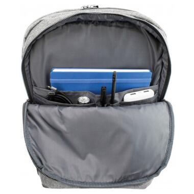 Рюкзак шкільний Optima 17.5 USB Techno чоловічий 0.7 кг 6-15 л Світло-сірий (O97594-03) фото №3