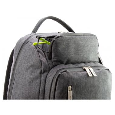 Рюкзак шкільний Optima 18 USB Techno унісекс 0.7 кг 26-35 л Сірий (O96913-03) фото №4