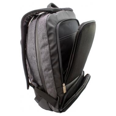 Рюкзак шкільний Optima 18 USB Techno унісекс 0.7 кг 26-35 л Сірий (O96913-03) фото №3