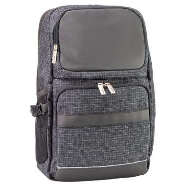 Рюкзак шкільний Optima 18.5 Techno чоловічий 0.7 кг 6-15 л Сірий (O96915-01) фото №1