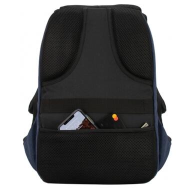 Рюкзак шкільний Optima 18.5 USB Anti-Theft унісекс 0.7 кг 16-25 л Синій (O96917-02) фото №2