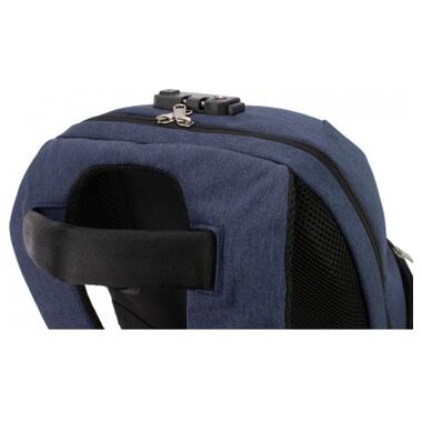 Рюкзак шкільний Optima 18.5 USB Anti-Theft унісекс 0.7 кг 16-25 л Синій (O96917-02) фото №6
