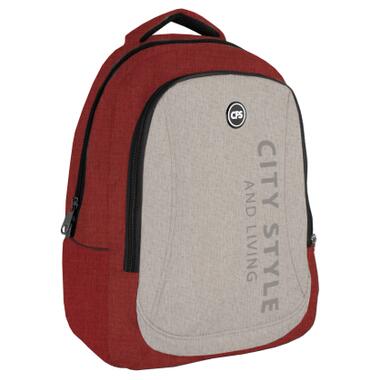 Рюкзак шкільний Cool For School 44x32x20 см 28 л унісекс Червоно-сірий (CF86588-06) фото №1