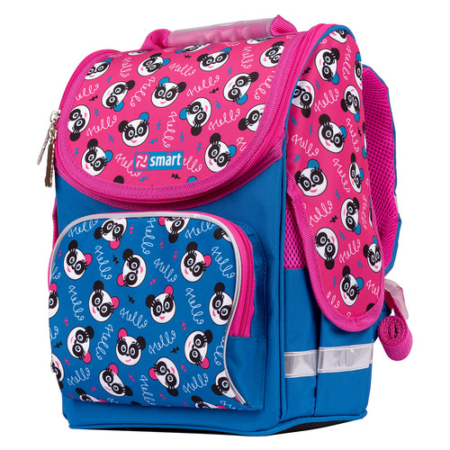Рюкзак шкільний каркасний Smart PG-11 Hello panda синій/рожевий (557596) фото №2