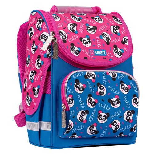 Рюкзак шкільний каркасний Smart PG-11 Hello panda синій/рожевий (557596) фото №1
