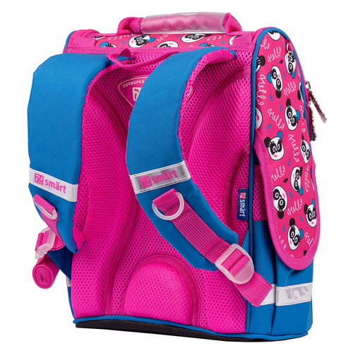 Рюкзак шкільний каркасний Smart PG-11 Hello panda синій/рожевий (557596) фото №3
