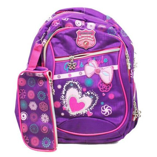 Шкільний рюкзак з пеналом, фіолетовий (0079-15/555-465) фото №1