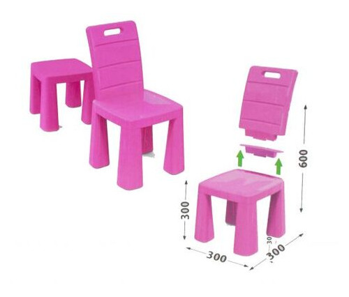 Пластиковий стільчик-табурет Doloni Toys рожевий (04690/3) фото №1