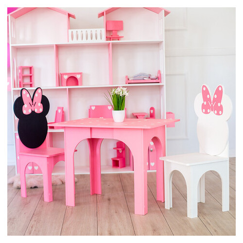 Комплект KiddyRoom Микки стол + 2 стула Розовый фото №1