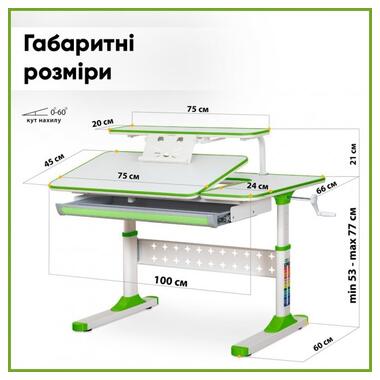 Дитячий стіл Ergokids TH-320 Green ErgoKids (TH-320 W/Z) фото №3