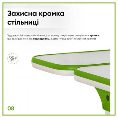 Дитячий стіл Ergokids TH-320 Green ErgoKids (TH-320 W/Z) фото №11