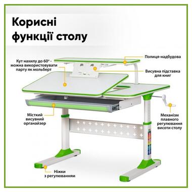 Дитячий стіл Ergokids TH-320 Green ErgoKids (TH-320 W/Z) фото №2