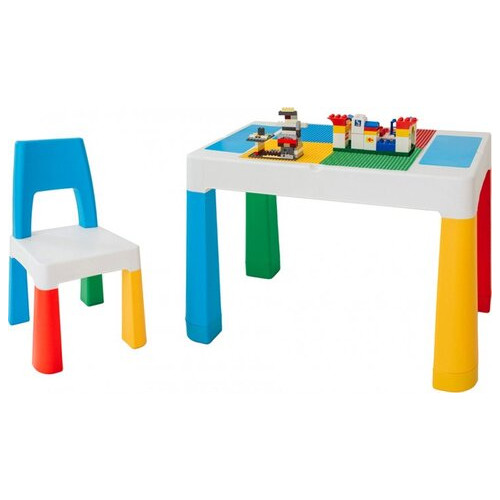 Дитячий багатофункціональний столик 5 в 1 POPPET Колор Блу та стільчик (PP-002B) фото №3