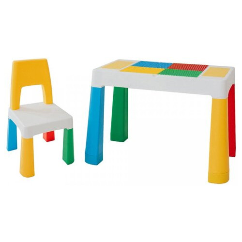 Дитячий багатофункціональний столик 5 в 1 POPPET Колор Йеллоу та стільчик (PP-002Y) фото №1