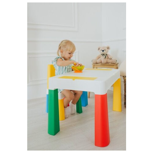 Дитячий багатофункціональний столик 5 в 1 POPPET Колор Йеллоу та стільчик (PP-002Y) фото №14