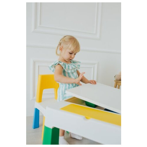 Дитячий багатофункціональний столик 5 в 1 POPPET Колор Йеллоу та стільчик (PP-002Y) фото №10