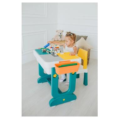 Комплект столик Трансформер 6 в 1 та стілець + подушка на стілець та набір фломастерів 2035049 (PP-004-G) фото №12