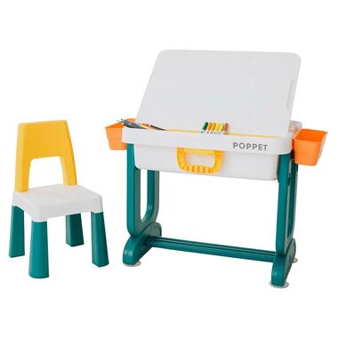 Комплект столик Трансформер 6 в 1 та стілець + подушка на стілець та набір фломастерів 2035049 (PP-004-G) фото №5